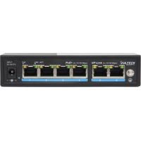 Vultech Security Switch PoE+ (Unmanaged) 4 porte 10/100 FE + 2 porte Uplink 10/100 FE