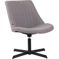 Chaise lounge Granby en Tissu avec Pied en métal Gris