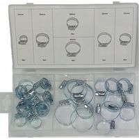 Set Completo Pinze Fasce di Serraggio Clamps 26 Pezzi Organizzatore in Acciaio