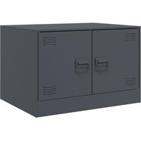 Table basse Table de salon Table de café anthracite 67x50x44 cm acier