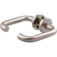 Par de manillas BEZAULT de acero inoxidable con 2 codos de roseta LC2 - 80342
