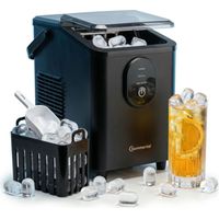 Sommertal E12S Eiswürfelmaschine Eismaschine 12kg/24h Eiswürfelbereiter 0,3kg Bullet Eis in 20 Min Leise