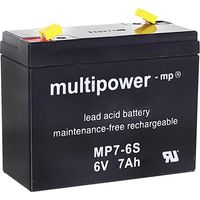 Multipower MP7-6S Batería 6 V 7 Ah AGM negra