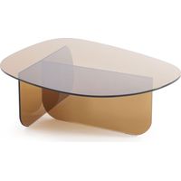 Table basse organique en verre L100cm - Verre ambré - Tila