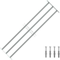 Reja de seguridad ajustable ventana con 3 barras 1000-1500mm vidaXL