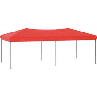 Tente de réception pliable, Pavillon, Pergola, Tente de jardin, Rouge 3x6 m OIB6157E
