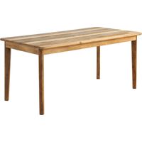 Table de salle à manger en bois de manguier naturel et gris - Bois naturel et gris clair