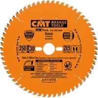 CMT – Lame de scie circulaire 250mm – Alésage 30mm – 60 dents – Pour bois dur et métal – Ultra ITK