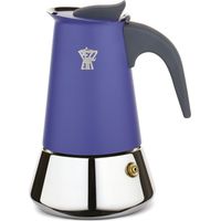 Italienische Kaffeemaschine - PEZZETTI - STEELEXPRESS - Edelstahl - 2 Tassen - Für alle Herdarten einschließlich Induktion - Indigo Blau