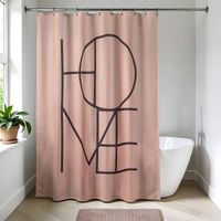 Tenda da doccia in poliestere 180x200 cm - minimalista blush - Tendance