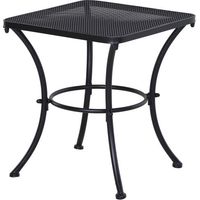 Table d'appoint / Table de jardin noire — Table de balcon en métal / Table basse pour terrasse et jardin