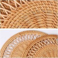QORVA-Décoration murale nordique artisanale en rotin - Décoration murale - Décoration murale pour salon - Décoration murale en métal - Décoration murale tissée - Ornement mural tissé à la main