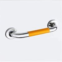 Barre de sécurité pour salle de bain, 40 cm Ensemble de bain en silicone antidérapant, main courante en acier inoxydable, barre de poignée pour douche pour personnes handicapées(jaune)