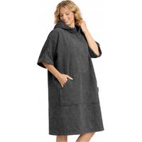 PONCHO EN COTON GRIS FONCÉ LOFT
