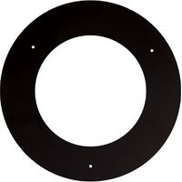 Rosace en acier aluminise' noir 8 cm e'paisseur 1,2 mm pour poeles a' usage inte'rieur