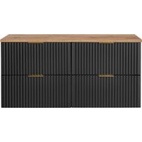Ensemble meuble sous vasque 120 cm - Georgia Black - Livraison gratuite