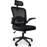 Magicfox – Chaise de bureau ergonomique ajustable avec appuie-tête 2D et accoudoirs réglables – Dossier inclinable 90-135° – Maille respirante – Noir
