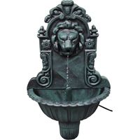 Vidaxl – Fontaine murale tête de lion – Pompe à eau silencieuse – Matériau plastique durable – Pour intérieur – Hauteur 60cm – Largeur 40cm