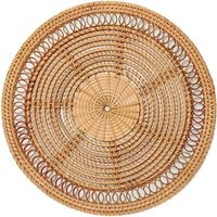 YMYNY Woven basket in natural boho decor with decorative rattan decor, woven wall hanging