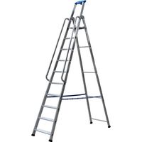 Scala professionale doppia con maniglioni DUE VARIANTI - Specifiche: 10 gr.- aperta cm 293/chiusa cm 317