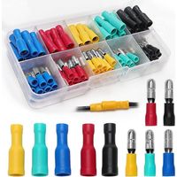 Kit de 100 cosses électriques mâles et femelles.
