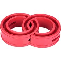 Decdeal Amortisseur de voiture rouge, 2 pièces, tampon à ressort, coussin de pare-chocs de Type E