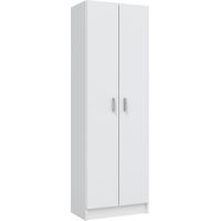 Armoire rangement chaussures 2 portes – 5 étagères réglables – Dimensions L59 x P37 x H180 cm – Fabrication européenne – Habitdesign