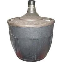 Duhalle Glasflasche 10 Liter transparent mit Kunststoffumrandung