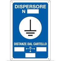 CARTELLO DISPERSORE DI TERRA COLERE BLU