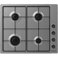 Zerowatt ZHW6LCX Piano cottura a Gas 4 fuochi 60 cm Acciaio Inox