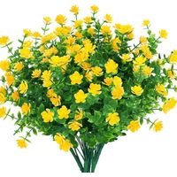 MINKUROW Künstliche Kunstblumen, 4er-Pack Künstlicher Eukalyptus für den Außenbereich, UV-beständig, grüne Sträucher, Pflanzen, zum Aufhängen, für drinnen und draußen, für den Hausgarten, Dekoration (