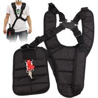 Black Trimmer Belt Comfort Adjustable Double Nylon Shoulder Strap Brush Cutter Accessories Black 11 x 4.7 x 3.6 Inches