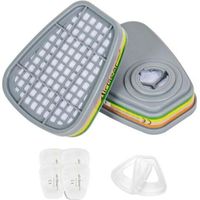F-500 ABEK1-P2 Filtres pour Masque de Protection Respiratoire Réutilisable G-500/M-500/G-750, Anti poussière, Anti gaz pour travaux chimiques, industriels, peinture, bricolage, ponçage