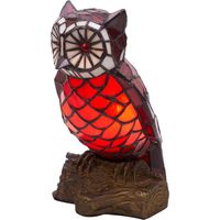 Lampe figurine Tiffany hibou