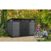 CASETA COBERTIZO RESINA JARDIN SIGNATURE CORTINA 11X7 KETER