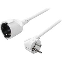 LogiLink LPS101 Strom Verlängerungskabel Weiß 3.00 m H05VV-F 3G 1,5 mm² 90° nach oben gewinkelt