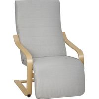 Sillón de Salón con Reposapiés Ajustable Butaca Tapizada en Lino Sintético para Oficina Dormitorio 66,5x94x100cm Gris