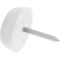 Sacchetto da 100 cuscinetti antirumore scorrevoli in plastica bianca da 17 mm 60505