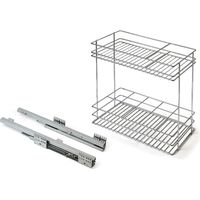 Botellero extraíble cromo para mueble de cocina 70x20 cm Organizador especiero deslizante universal, fácil instalación