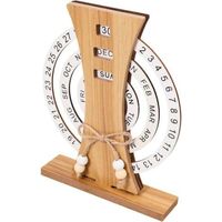 BUNTHAUS PA Calendrier En Bois Élégant Accessoire De Bureau Calendrier En Bois Calendrier Perpétuel Décoratif En Bois