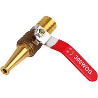 Garden Hose Nozzle High Pressure Hose Nozzle Solid Brass Heavy Duty Adjustable Twist Hose Nozzle Jet Sweeper Nozzle