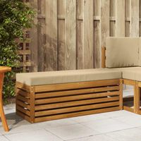Vidaxl – Banc de jardin en bois d'acacia massif – 3 places – Résistant aux intempéries – Design moderne pour extérieur