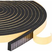 Tigrezy 2 Rollen Tür- und Fensterdichtung, selbstklebende Schaumstoffdichtung für Haustür, kältebeständiger Neoprenstreifen, 12 mm (B) x 6 mm (H) x 6 m (L), Schwarz und Gelb (je 3 m)
