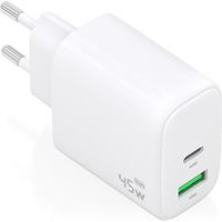 Wandladegerät GaN Aisens A110-0971- 1xUSB Typ-C- 1xUSB- 45W- Weiß