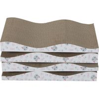 Skylos 4PCS Cat Scratching Board Cardboard Cat Scratcher Scratching Pad Lounge