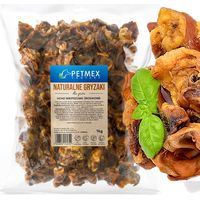 Oreilles de porc séchées naturelles pour chiens – 1 kg – Riche en collagène et glucosamine – Renforce les gencives et nettoie les dents – Amadeus Les Petits