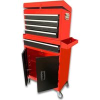 Defpro – Servante d'atelier roulante 7 tiroirs en métal – Bac de rangement amovible – Charge maximale 45 kg – Dimensions H103xL52xP29 cm