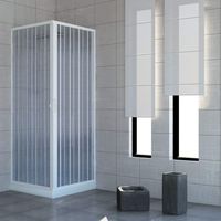 Duschkabine in PVC H 185 cm Mod. Acquario 90x90 zentrale offnung