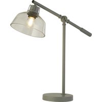 Searchlight Cantebury Lampada da tavolo Canterbury in vetro trasparente e grigio