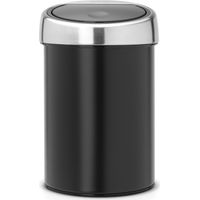 Brabantia Touch Bin 364440 - Abfalleimer de, 3 l, herausnehmbarer Kunststoff-Inneneimer de, mattschwarz